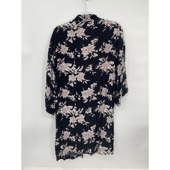 Spiritual Gangster Maya Kimono Floral Black Tie Front One Size OS - Picture 7 of 9